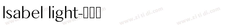 lsabel light字体转换